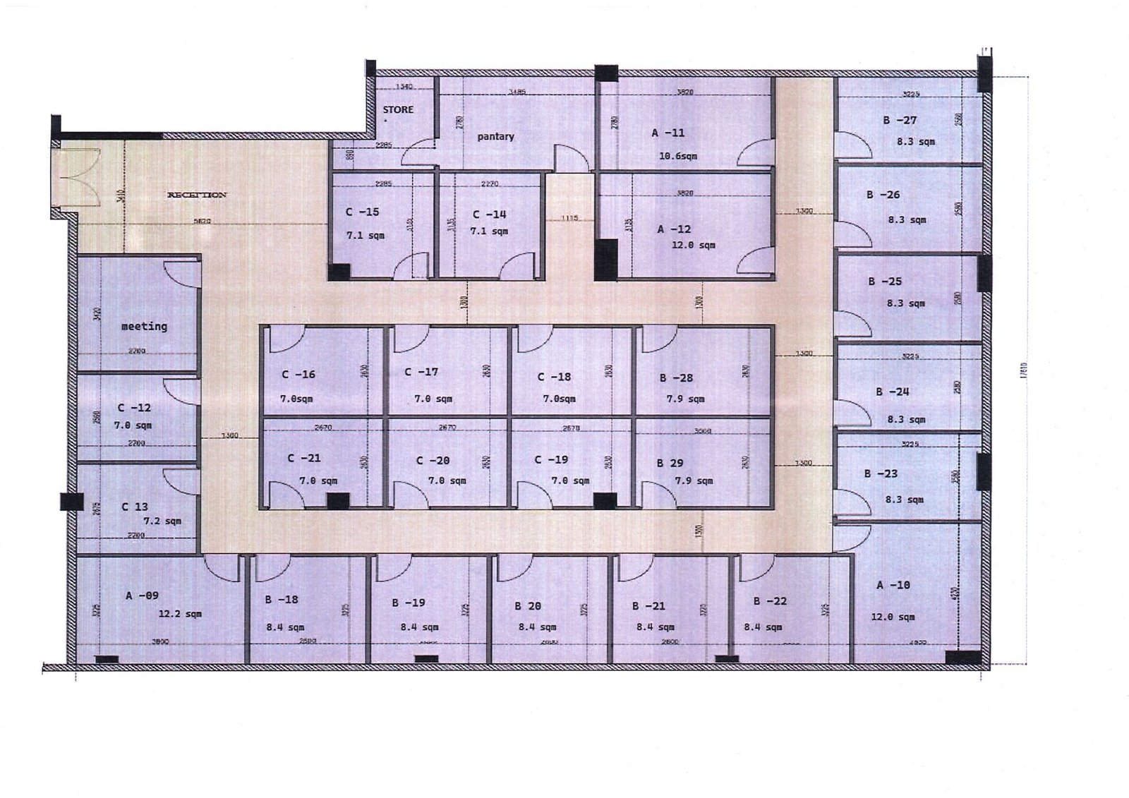 2nd Floor floor plan, Al Badiya Building